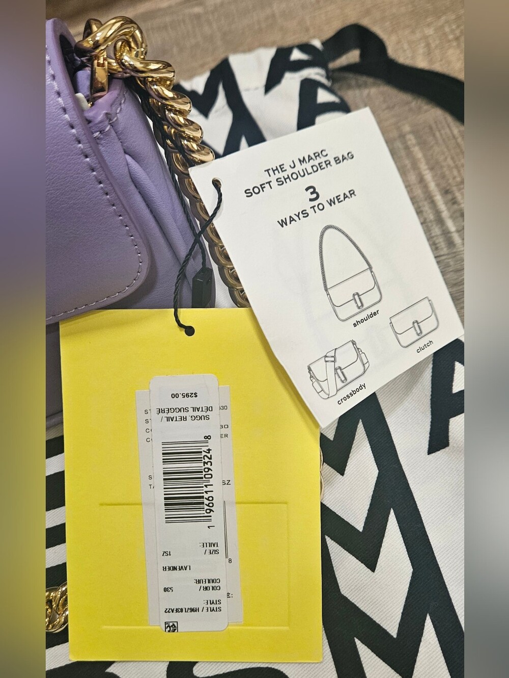Marc Jacobs The J Marc Mini Shoulder Bag (Lavender/Gold) - Picture 14 of 16
